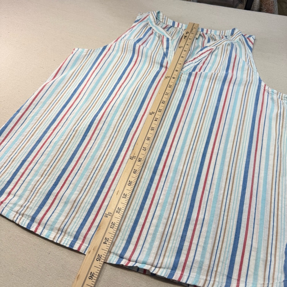 St. John's Bay - Multicolor Striped Sleeveless Top - Size Large - Picture 10 of 13